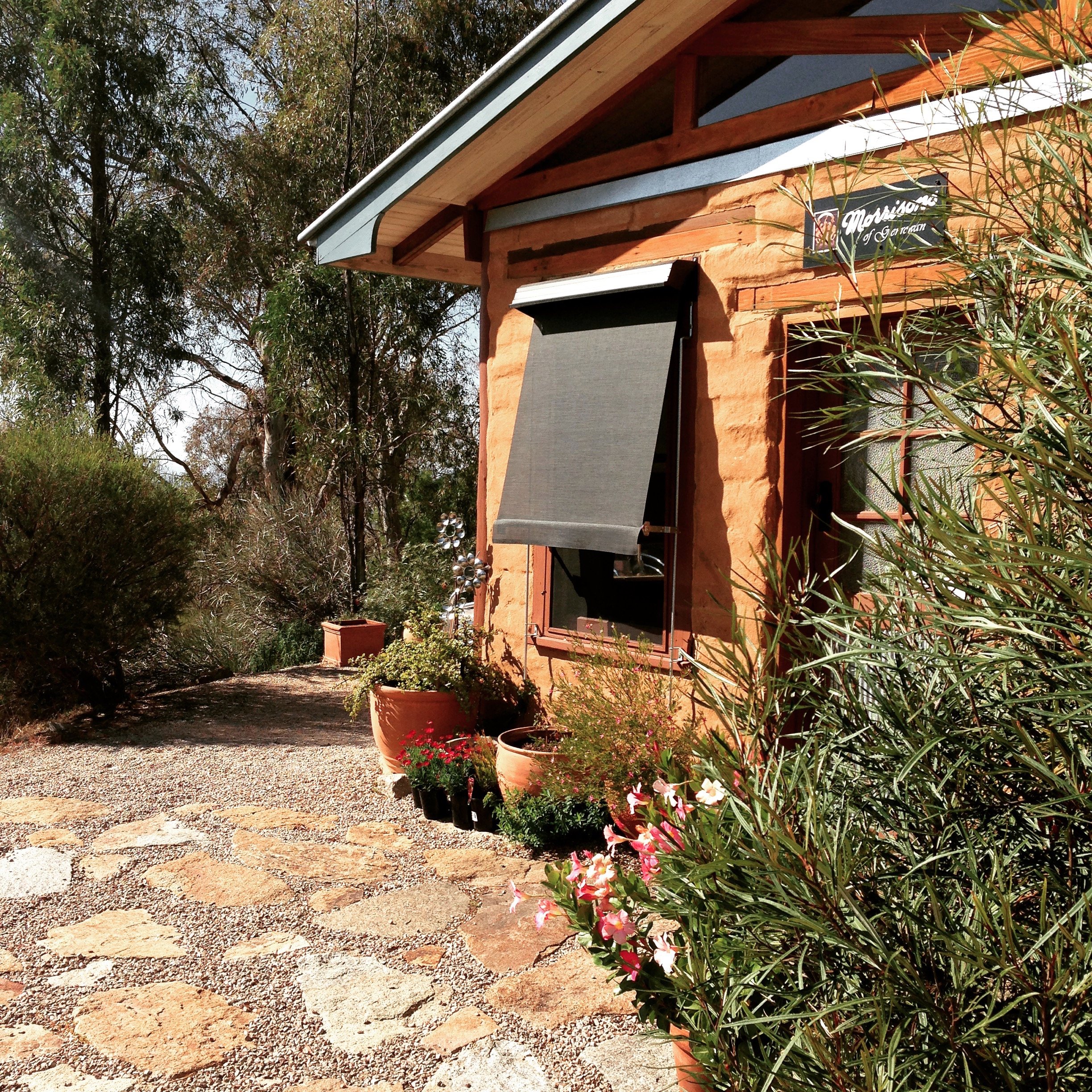 Morrisons has an accessible mud brick cellar door where you taste wines and where produce is sold