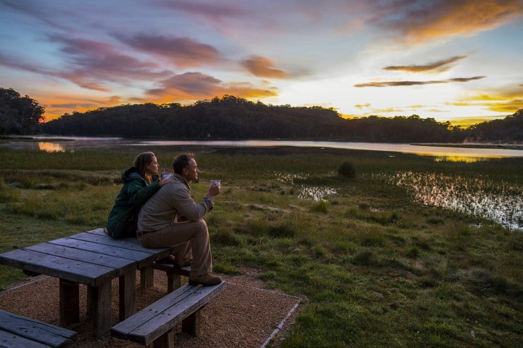 Mount Buffalo Lake Catani sunset
