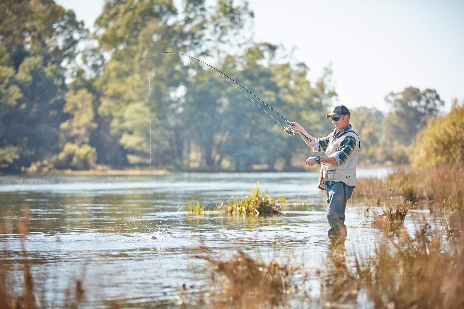 Person fishing on the Goulburn River
