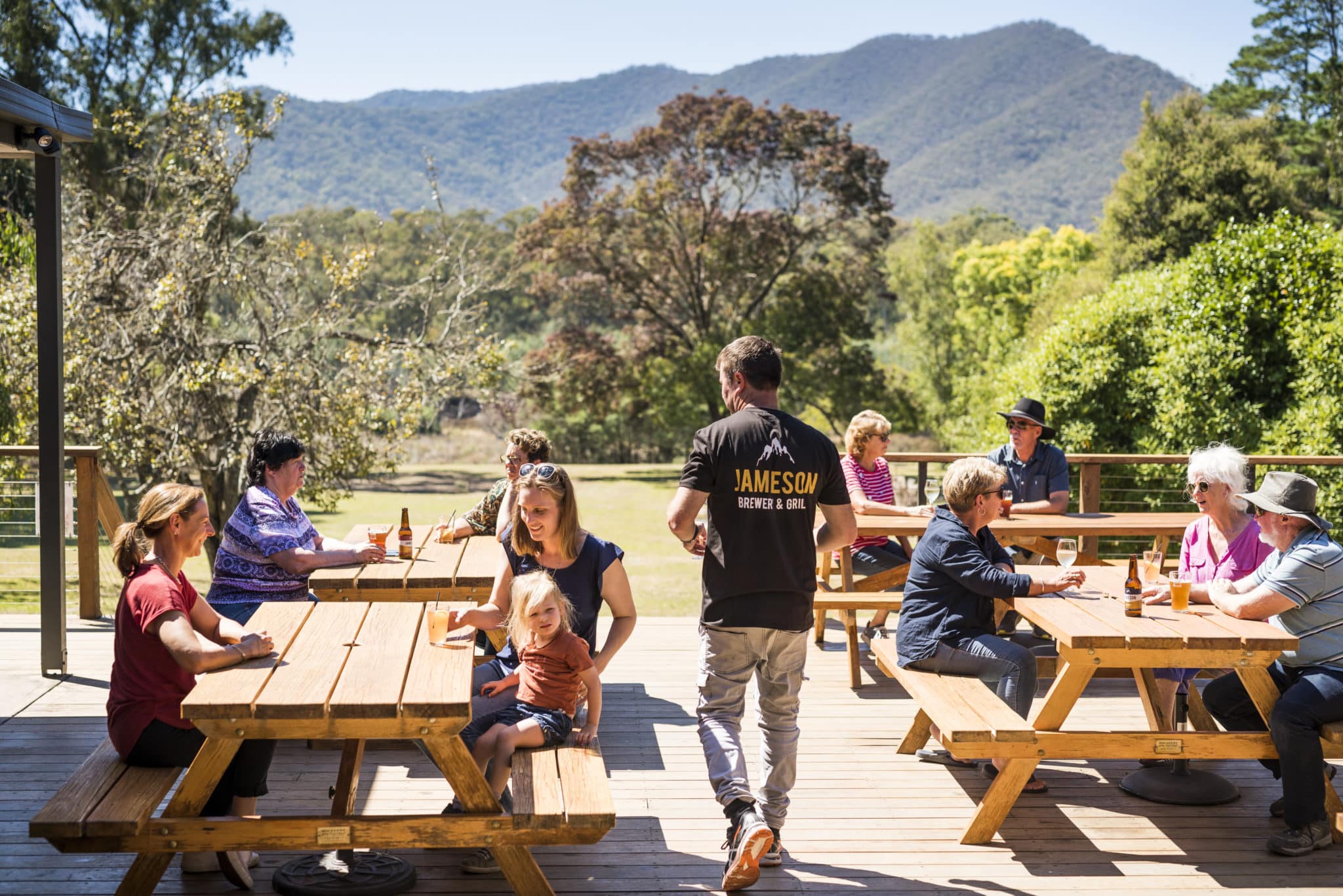 Child friendly beer garden at Jamieson Brewery