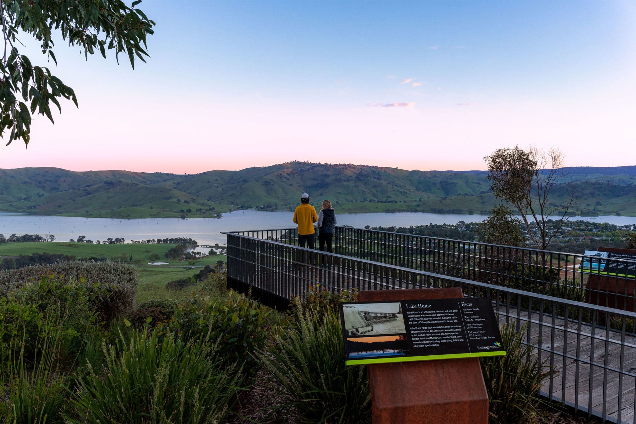 Tallangatta Lookout at sunset