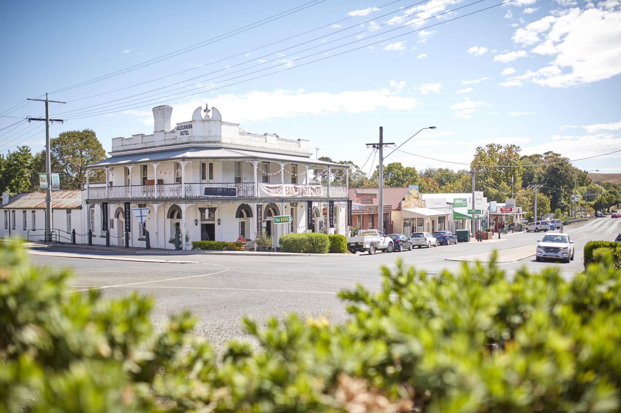 Street scape of Alexandra Hotel