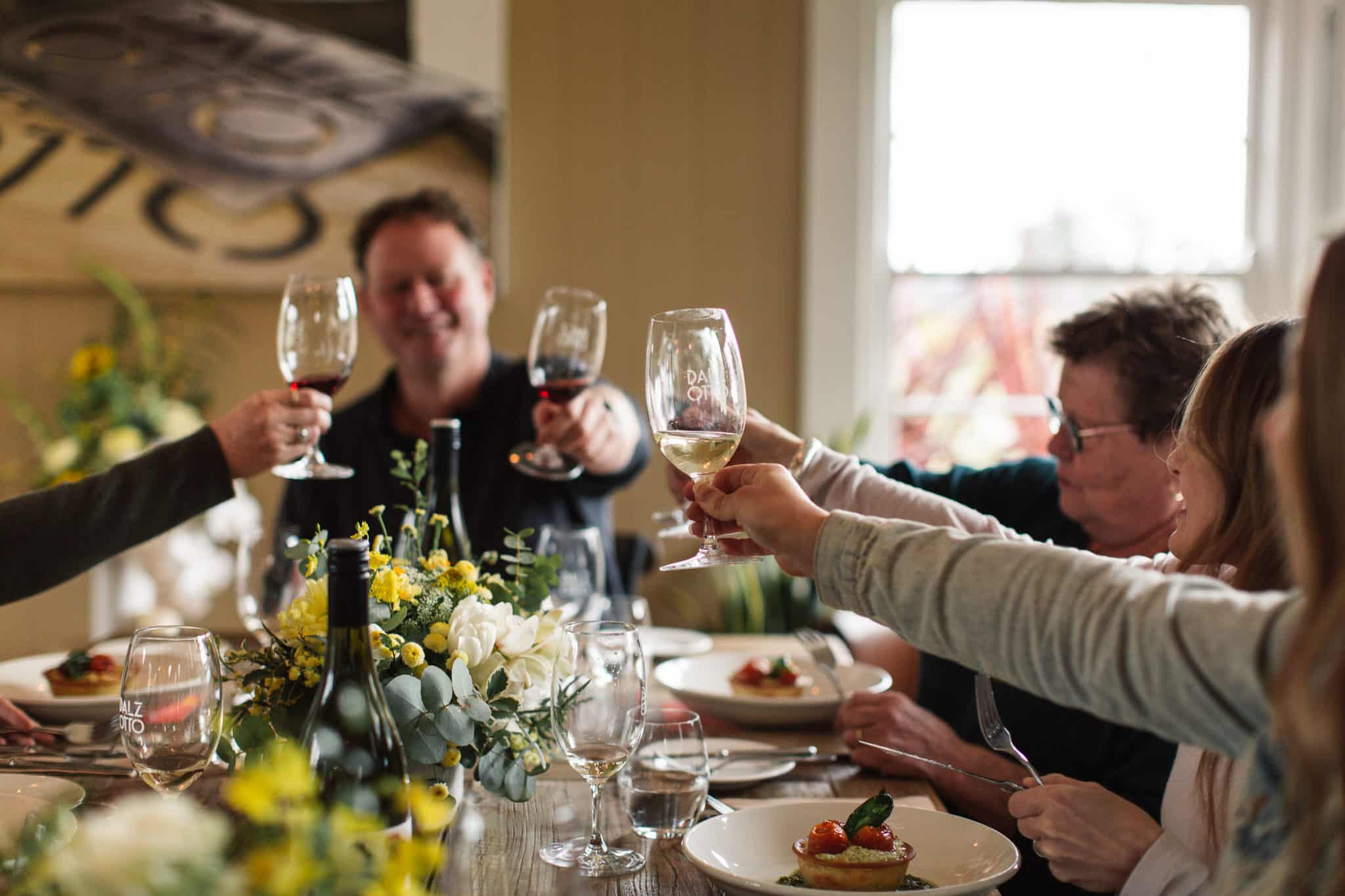 Feast style dining at Dal Zotto Winery