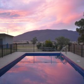 View of Mt Mittamatite from the pool