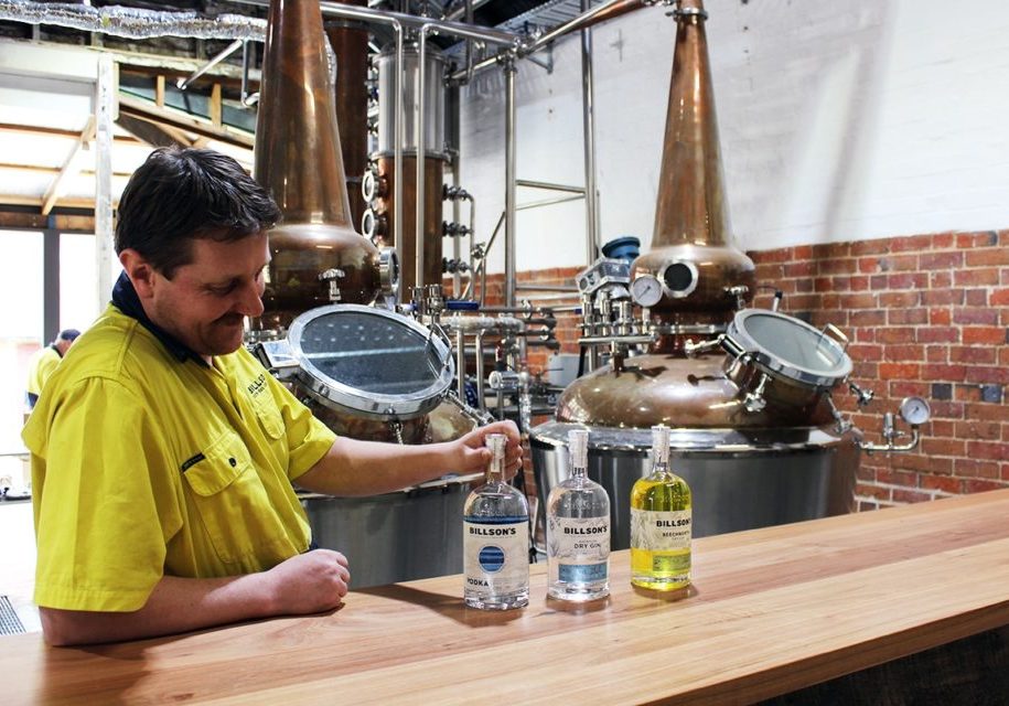 Billsons' spirits with distiller and brewer Tony.