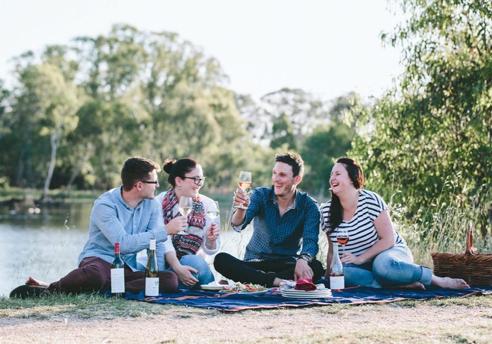 Lake King 3 Lake King friends food wine picnic