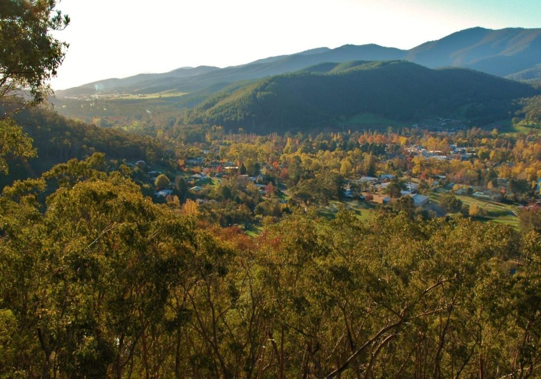 View across hills